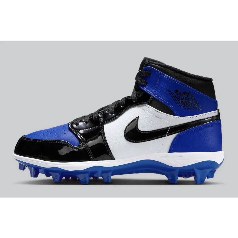 Size 11.5 - Nike Air Jordan 1 Mid TD Game Royal Patent Football NBY FJ6805-401